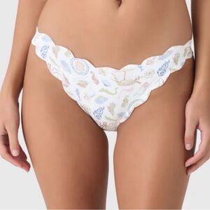 NWT Marysia Swim -XS- Scalloped Edge Printed Bikini Bottom